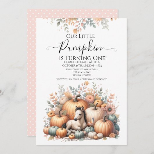 Our Pumpkin 招待状 (正面/裏面)