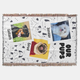 Our Pups Custom Dog 3-Photo  スローブランケット