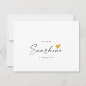 Our Ray of Sunshine Baby Announcement Card サンキューカード (正面)