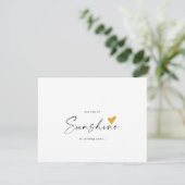Our Ray of Sunshine Baby Announcement Card サンキューカード (スタンド正面)