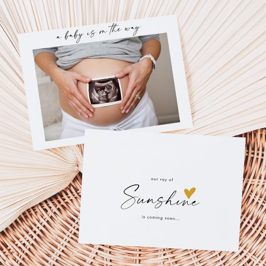 Our Ray of Sunshine Baby Announcement Card サンキューカード