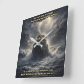 Our refuge & strength スクエア壁時計 (傾斜)