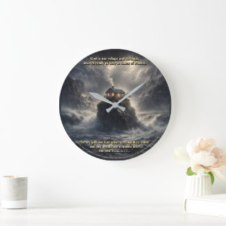 Our refuge & strength ラージ壁時計