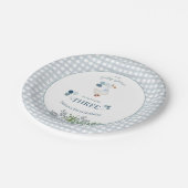 Our Silly Goose Birthday Any Age Blue  ペーパープレート (アングル)