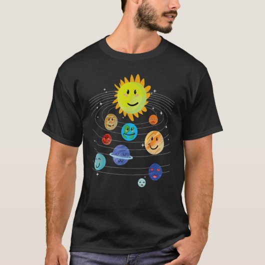 Our Solar System planet Science Education Space bo Tシャツ (正面)