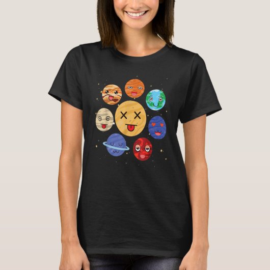 Our Solar System planet Science Education Space bo Tシャツ (正面)