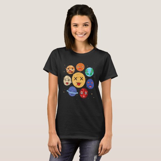 Our Solar System planet Science Education Space bo Tシャツ (正面フル)