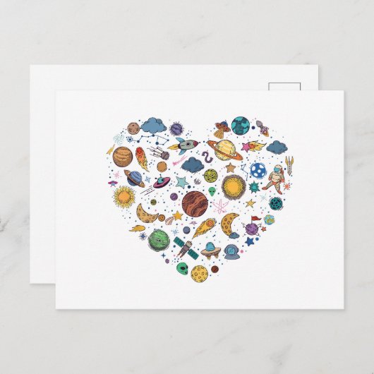 Our Solar System planet, Science Education Space k ポストカード (正面/裏面)