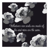 Our Souls Are the Same Goth Aesthetic White Rose  ポスター (正面)
