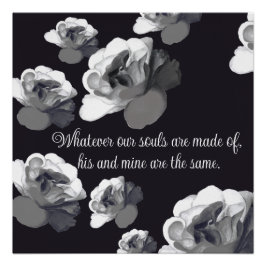 Our Souls Are the Same Goth Aesthetic White Rose  ポスター