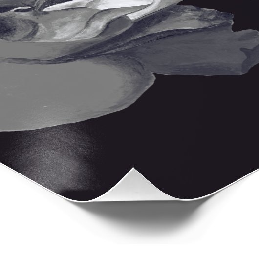 Our Souls Are the Same Goth Aesthetic White Rose  ポスター (コーナー)