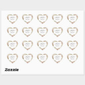 Our Special Floral Heart Sticker – Soft Boho Elega ハートシール (シート)