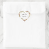 Our Special Floral Heart Sticker – Soft Boho Elega ハートシール (バッグ)