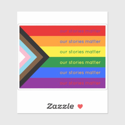 Our Stories Matter Gay Pride Intersection Rainbow シール (シート)