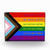 Our Stories Matter Gay Pride Intersection Rainbow フォトブロック (正面)