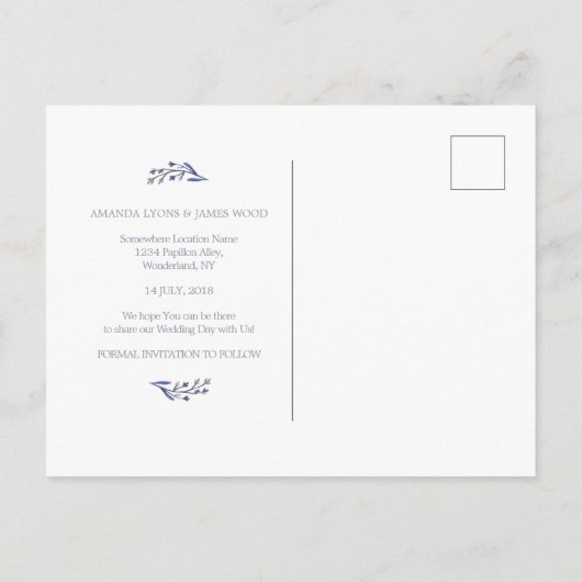 OUR STORY日付はがきを保存 案内ポストカード (裏面)