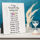 Our Story Family Timeline Plate Keepsake フォトプラーク (側面)