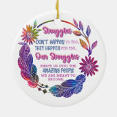 Our Struggles Shape Us Into The Amazing People セラミックオーナメント (裏面)