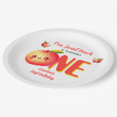  Our Sweet Peach First Birthday ペーパープレート (アングル)