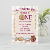 Our Sweetie Pie is One, Baking 1st Birthday 招待状 (スタンド正面)