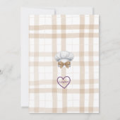 Our Sweetie Pie is One, Baking 1st Birthday 招待状 (裏面)