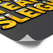 Our Team Sleighs Christmas Construction Worker In  ポスター (角)