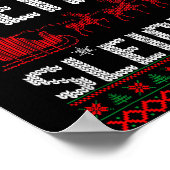 Our Team Sleighs Christmas Reindeers Santa's  ポスター (角)