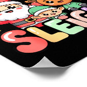 Our Team Sleighs Christmas Santa And Xmas Party Sq ポスター (角)