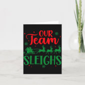 Our Team Sleighs Christmas Santa Reindeers Office  カード (正面)
