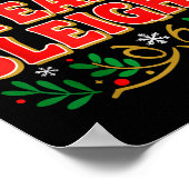 Our Team Sleighs Christmas Shirts, Festive Office ポスター (角)