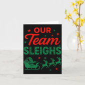 Our Team Sleighs Christmas Work Team Matching  カード (黄色い花)