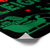 Our Team Sleighs Christmas Work Team Matching  ポスター (角)