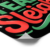 Our Team Sleighs Funny Christmas Reindeers Xmas  ポスター (角)