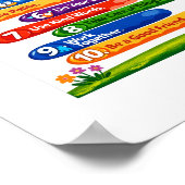 Our Ten Classroom Values – 8.5×11 Portrait Poster ポスター (角)