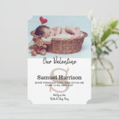 Our Valentineベビー写真のお知らせ 案内状 (スタンド正面)