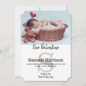 Our Valentineベビー写真のお知らせ 案内状 (正面)