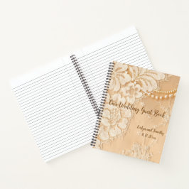 Our Wedding Guest Book Lace and Pearls ノートブック
