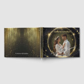 Our Wedding Memories – Elegant Black and Gold Cust ゲストブック (全面)