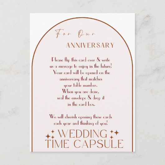 Our Wedding Time Capsule アドバイスカード (正面)