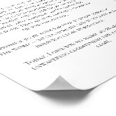 Our Wedding Vows and Photo personalized Minimalist ポスター (角)