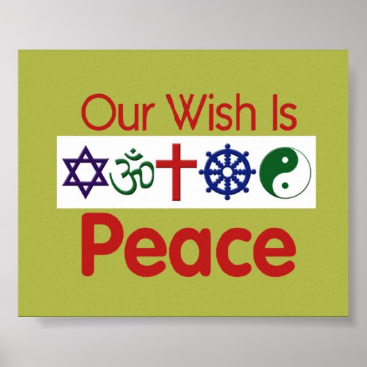 Our Wish PEACE Poster ポスター (正面)