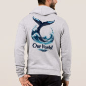 Our World Whale Tail Ocean Conservation パーカ (裏面)