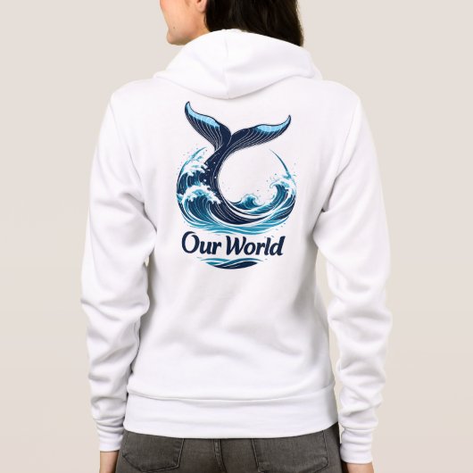 Our World Whale Tail Ocean Conservation パーカ (裏面)
