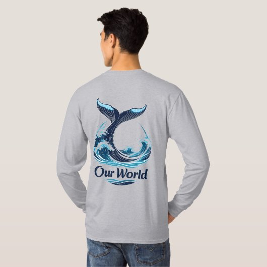 Our World Whale Tail Ocean Conservation Tシャツ (裏面フル)
