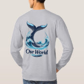 Our World Whale Tail Ocean Conservation Tシャツ (裏面)