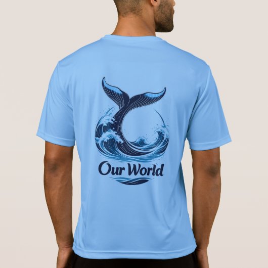 Our World Whale Tail Ocean Conservation Tシャツ (裏面)