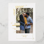 Our Year in Review l Year思い出の多い写真 箔シーズンカード (正面)