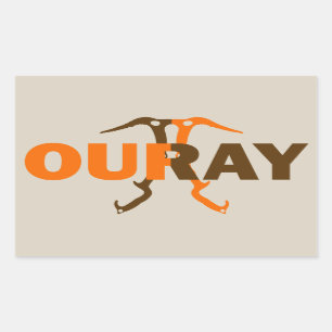 Ourayコロラド州 長方形シール