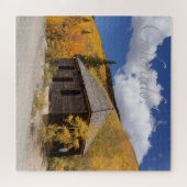 Ouray CO素朴の近くのブリリアント《植物》アスペンにキャビン ジグソーパズル (横)