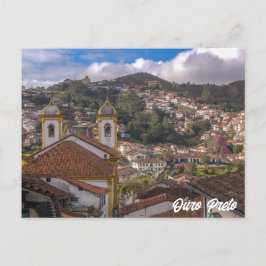 Ouro Preto、Minas Gerais、ブラジルのタウンビュー ポストカード